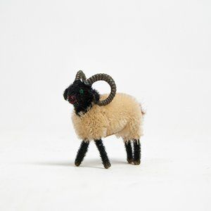 Vintage Kunstlerschutz Sheep / Flocked Sheep